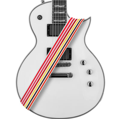 AMUMU Pink Stripe Guitar Strap Polyester Cotton -PC07P